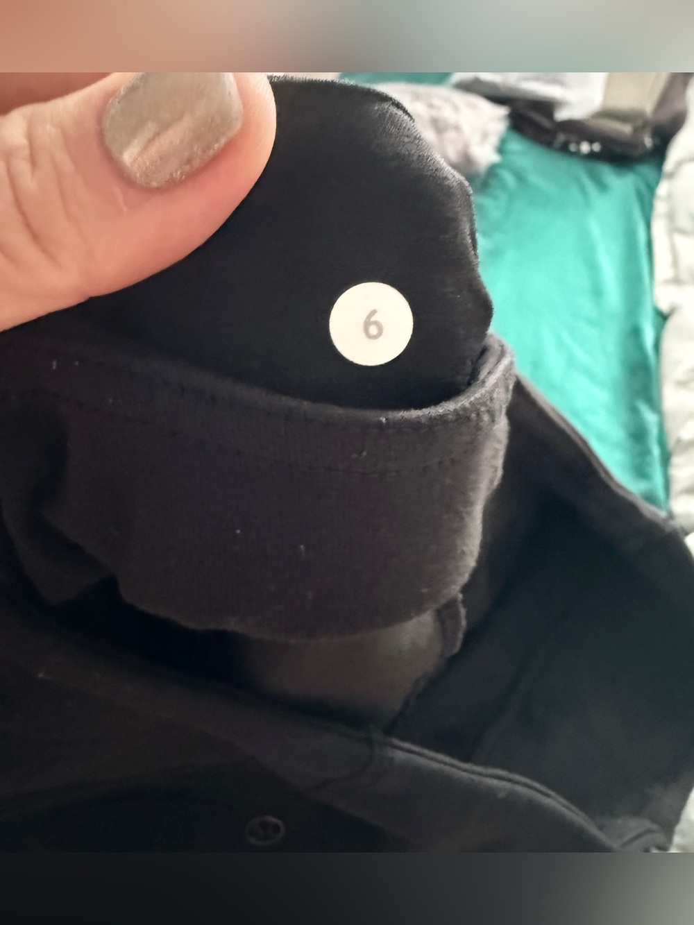 lululemon Vintage Black Wide Leg Cropped Pants. Zippered back pockets. - Picture 5 of 5